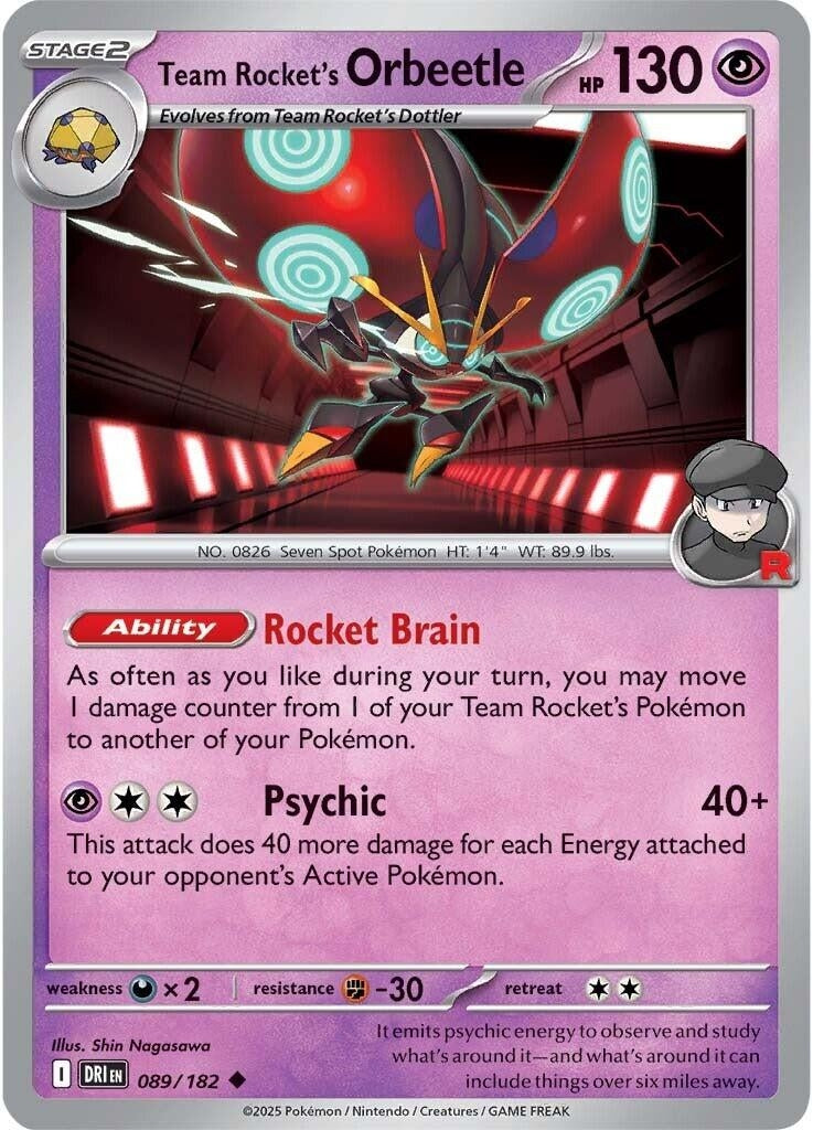 Team Rocket's Orbeetle (089/182) (DRI)