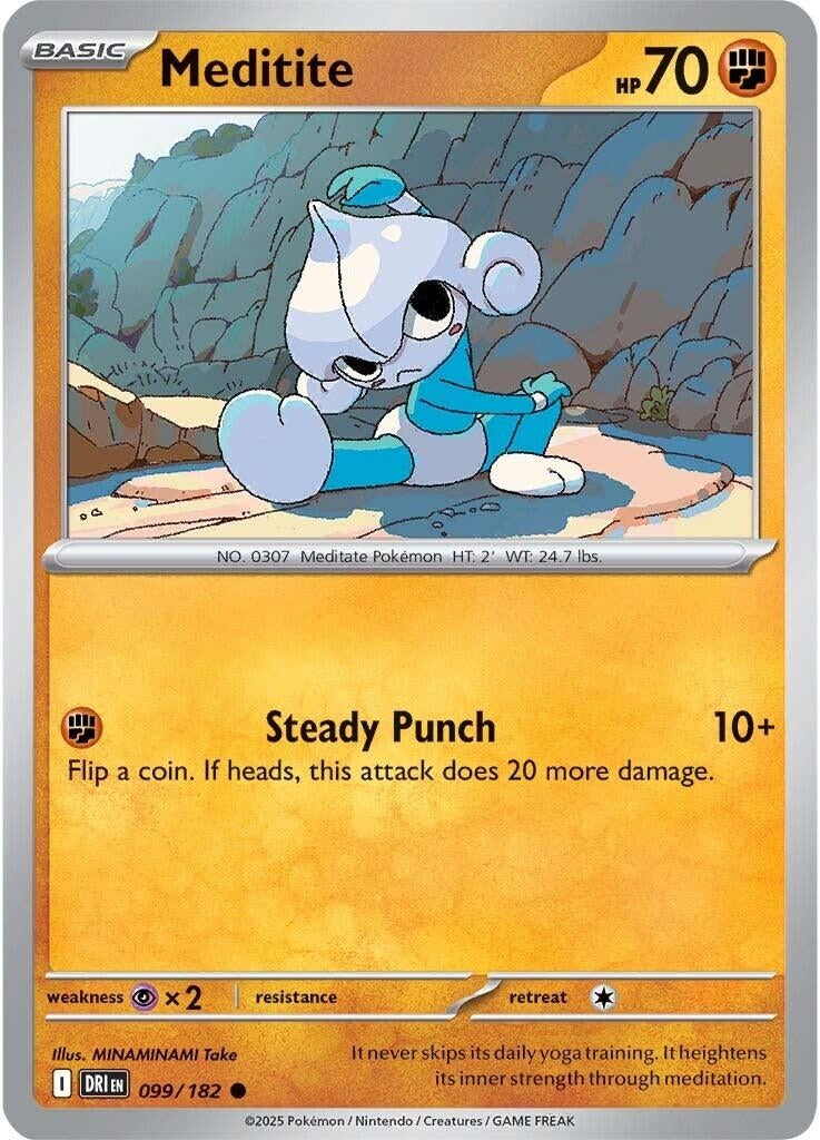 Image for Meditite (099/182) (DRI) - Pokemon