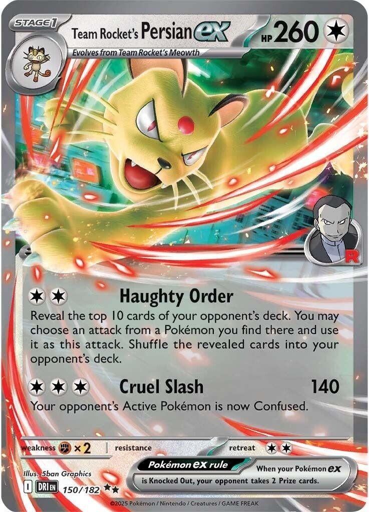 Team Rocket's Persian ex (150/182) (DRI)