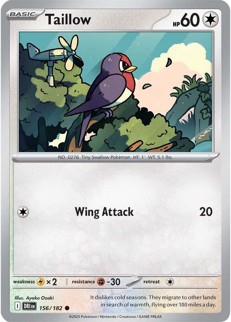 Image for Taillow (156/182) (DRI) - Pokemon