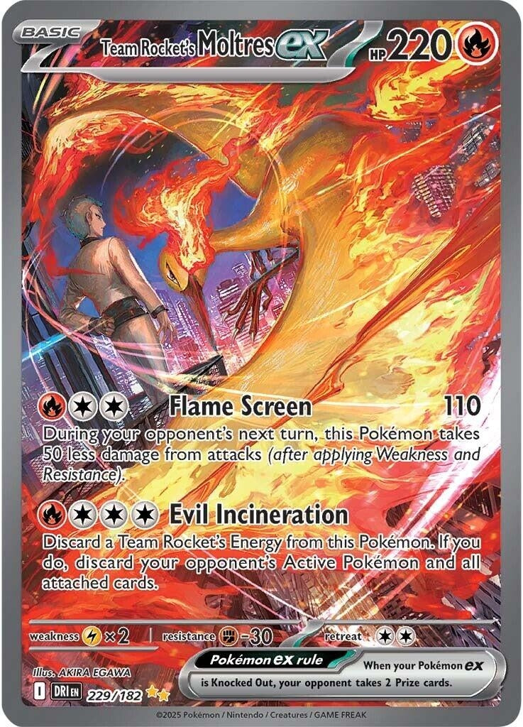 Team Rocket's Moltres ex (229/182) (DRI)