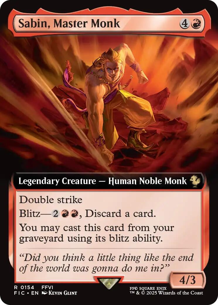Sabin, Master Monk (Extended Art) (154) (FIC)