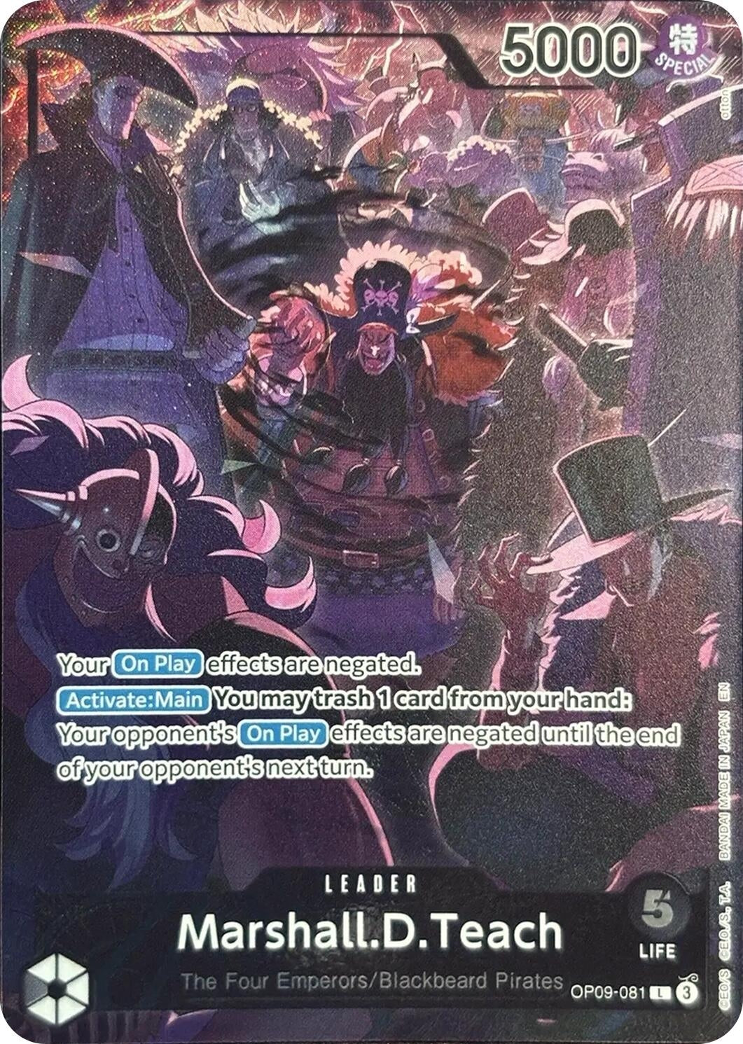 Marshall.D.Teach (English Version 2nd Anniversary Set) (OP09-081) (OP-PR)
