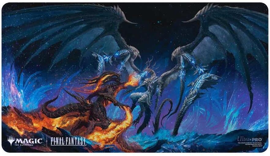 FINAL FANTASY Holofoil Playmat for Magic: The Gathering - Bahamut and Ifrit - Ultra Pro Playmats