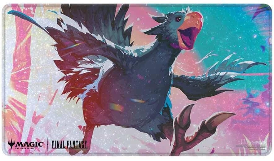 FINAL FANTASY Holofoil Playmat for Magic: The Gathering - Premium Black Traveling Chocobo