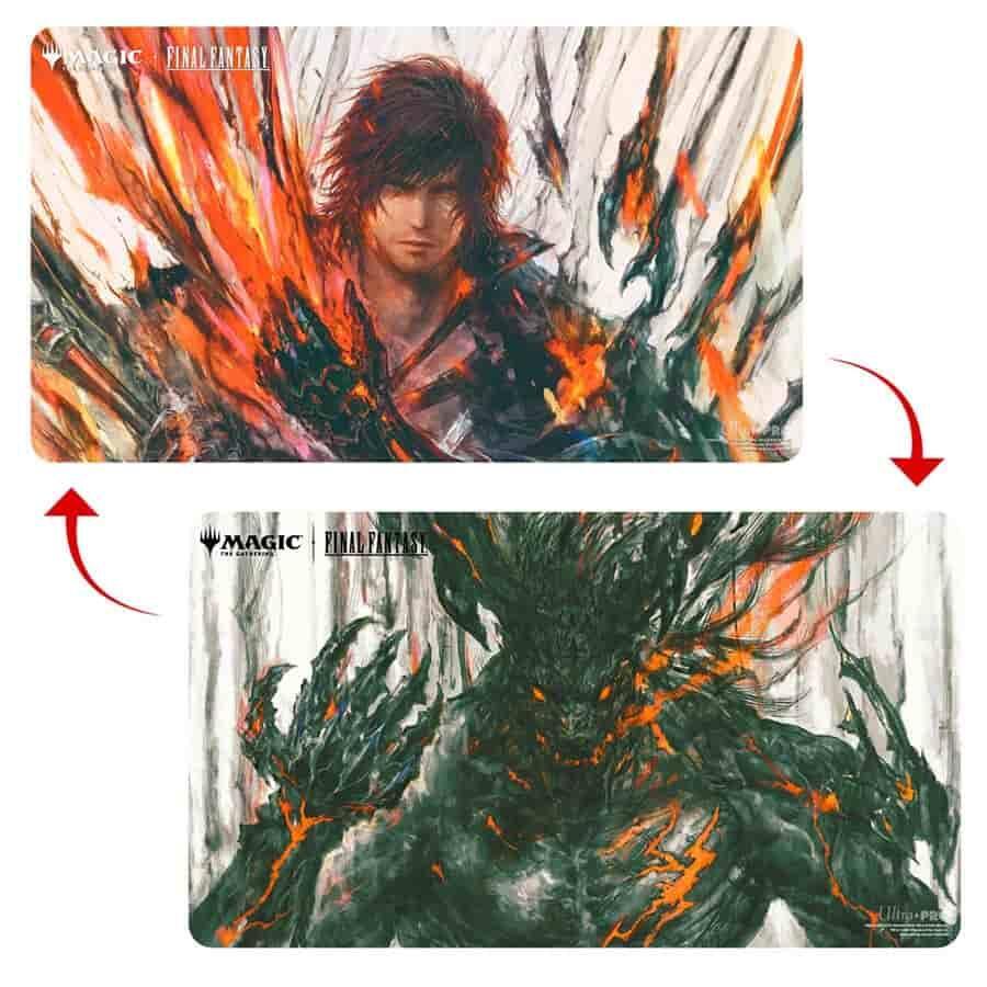 FINAL FANTASY Double Sided Playmat for Magic: The Gathering - Premium Clive, Ifrit's Dominant - Ultra Pro Playmats