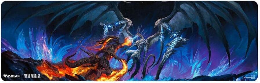 FINAL FANTASY - Table Playmat for Magic: The Gathering - Bahamut and Ifrit - Ultra Pro Playmats - (8' Feet)