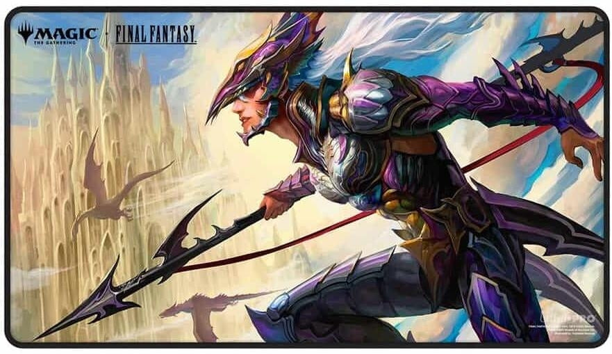 FINAL FANTASY Black Stitched Playmat for Magic: The Gathering - Premium Kain, Traitorous Dragoon