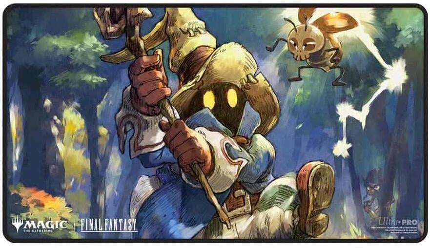FINAL FANTASY Black Stitched Playmat for Magic: The Gathering - Premium Vivi Ornitier