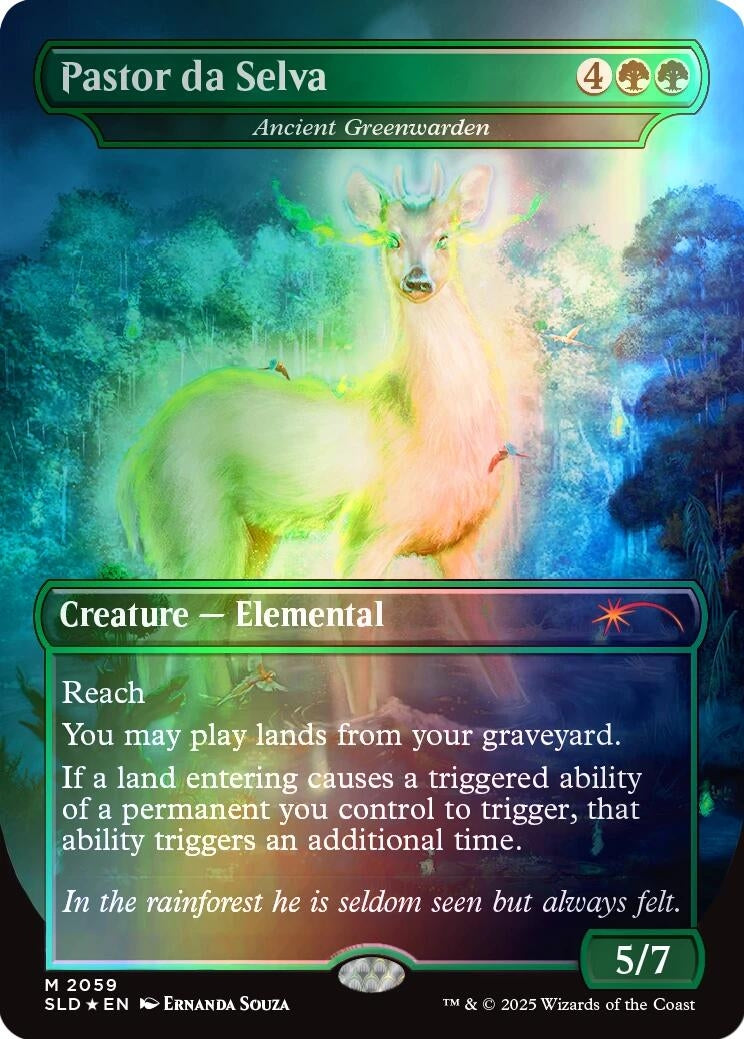 Pastor da Selva - Ancient Greenwarden (Rainbow Foil) (2059) (SLD)