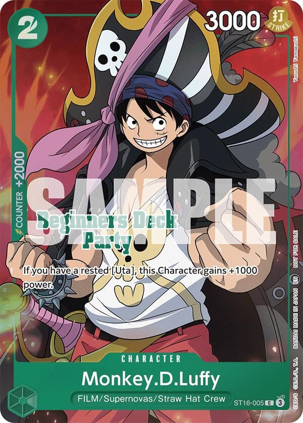 Monkey.D.Luffy (Beginners Deck Party [ST-23] - [ST-28] Winner Pack) (ST16-005) (OP-PR)