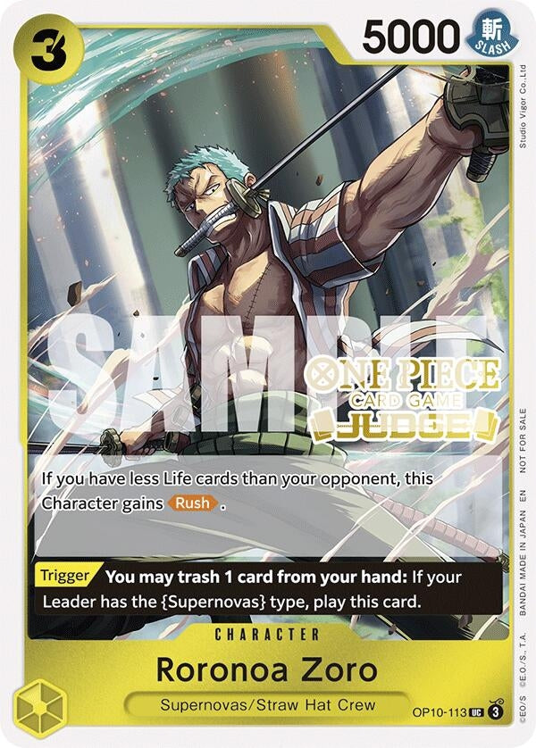 Roronoa Zoro (Judge Pack Vol. 6) (OP10-113) (OP-PR)