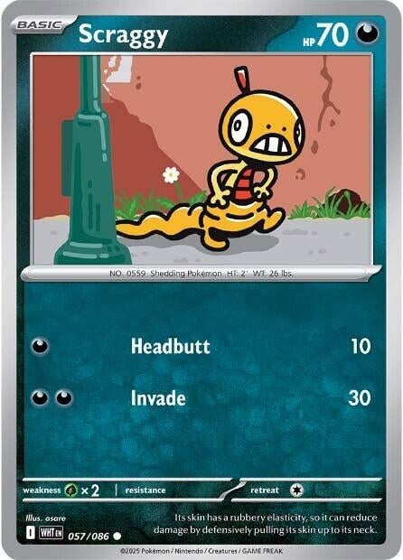 Image for Scraggy (057/086) (WHT) - Pokemon