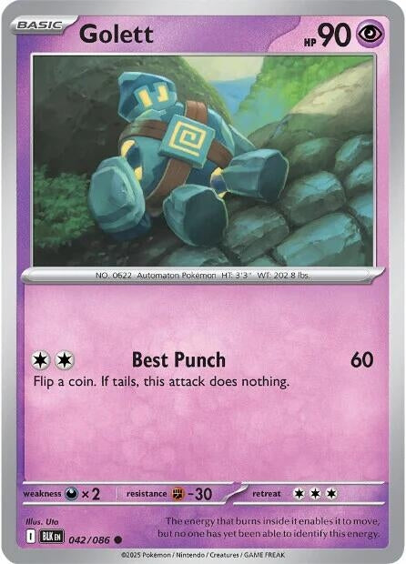 Image for Golett (042/086) (BLK) - Pokemon