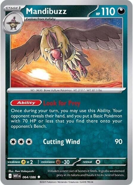 Image for Mandibuzz (064/086) (WHT) - Pokemon