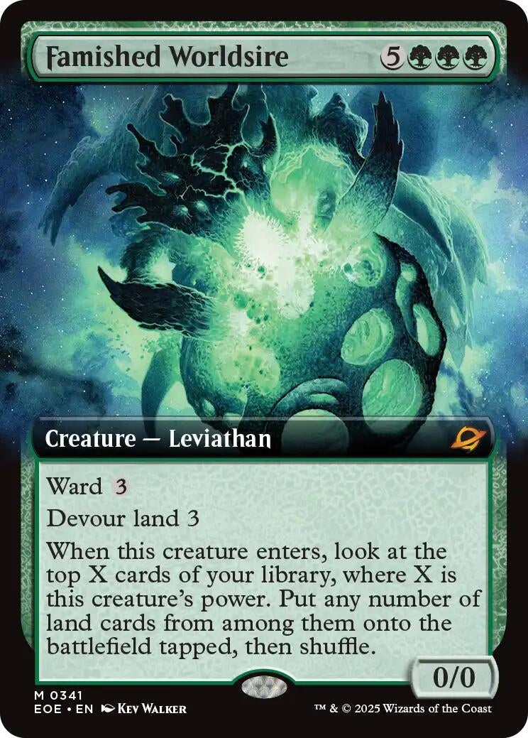 Famished Worldsire (Extended Art) (341) (EOE)