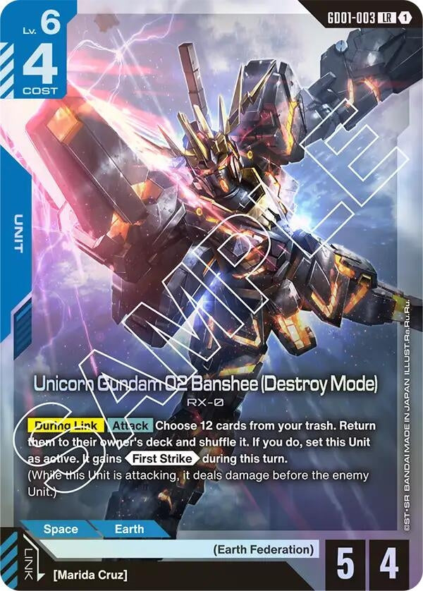 Unicorn Gundam 02 Banshee (Destroy Mode) (GD01-003) (GD01)