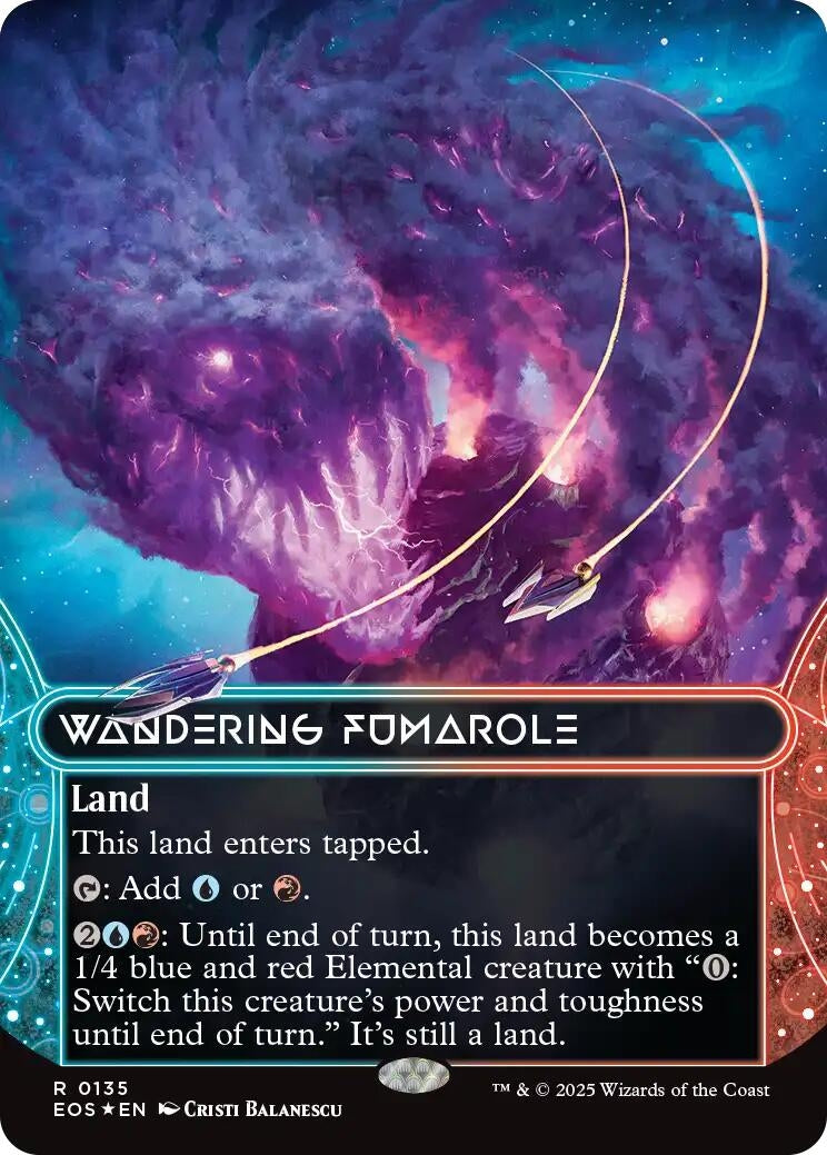 Wandering Fumarole (0135) (Borderless) (Galaxy Foil) (135) (EOS)