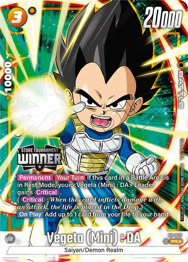 Vegeta (Mini) : DA - FP-047 (Tournament Pack -Winner- 07) (FP-047) (DBSFW_TPR)