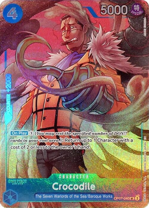 Image for Crocodile (Seven Warlords of the Sea Binder Set) (OP07-040) (OP-PR) - One Piece Card Game