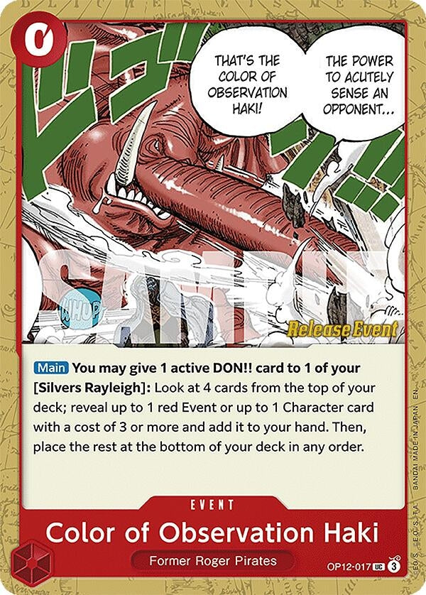 Color of Observation Haki (OP12-017) (OP12 RE)