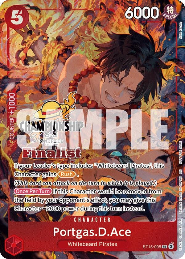 Image for Portgas.D.Ace (CS 25-26 Finalist Card Set 1) (ST15-005) (OP-PR) - One Piece Card Game