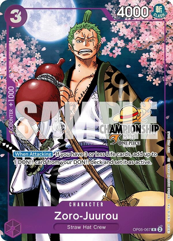 Image for Zoro-Juurou (CS 25-26 Event Pack Finalist Ver.) (OP05-067) (OP-PR) - One Piece Card Game