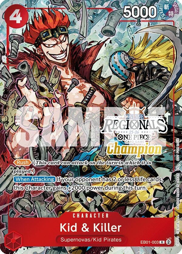Kid & Killer (Online Regional Champion Card Set 2025 Vol.2) (EB01-003) (OP-PR)
