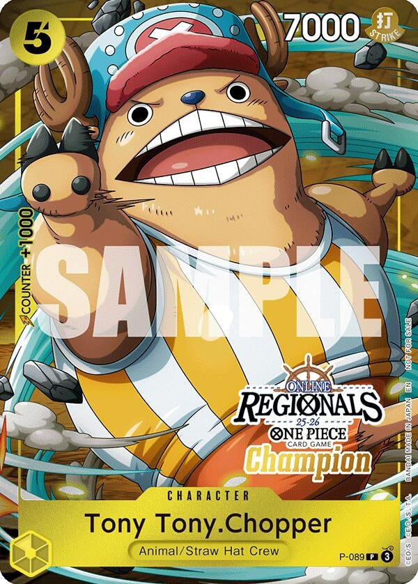 Tony Tony.Chopper (Online Regional Champion Card Set 2025 Vol.2) (P-089) (OP-PR)
