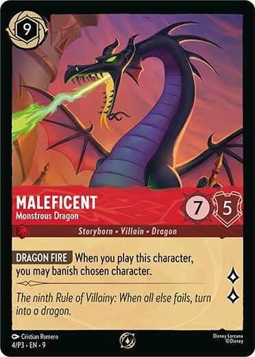 Maleficent - Monstrous Dragon (Store Championship Participant) (4) (DLPC)