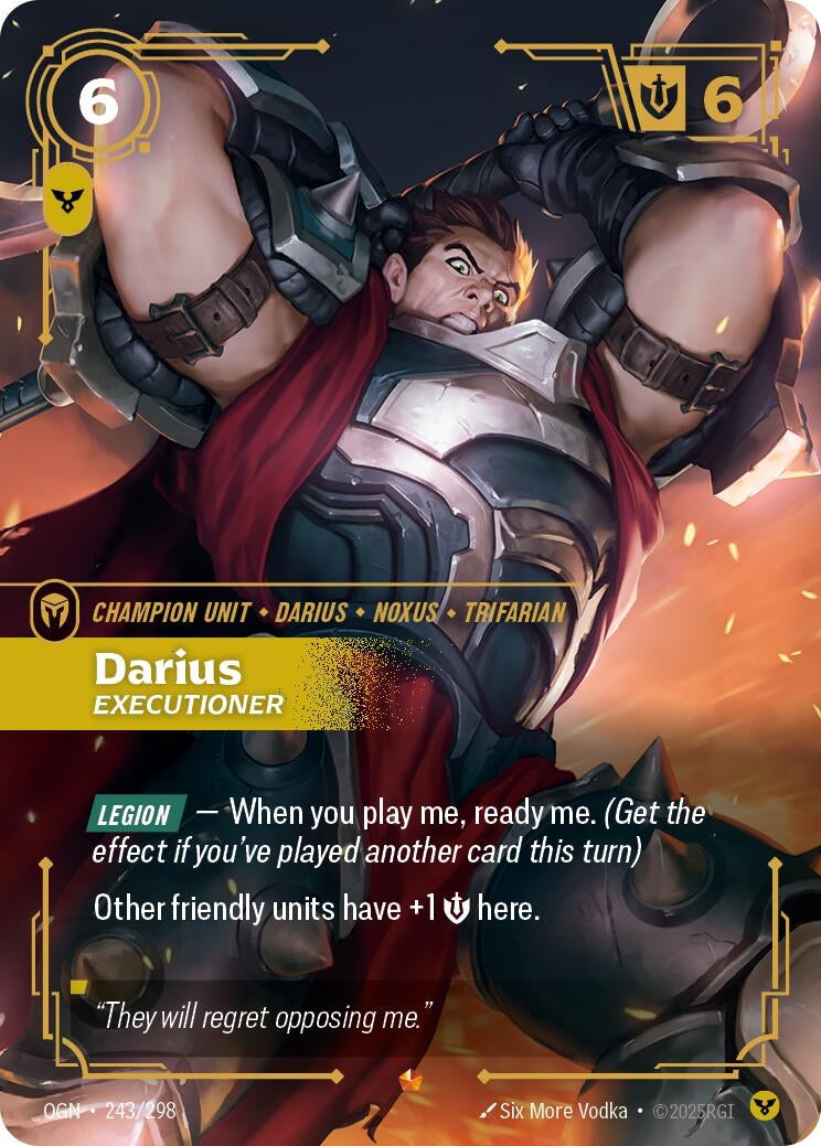 Image for Darius, Executioner (243/298) (OGN) - Riftbound: League of Legends Trading Card Game