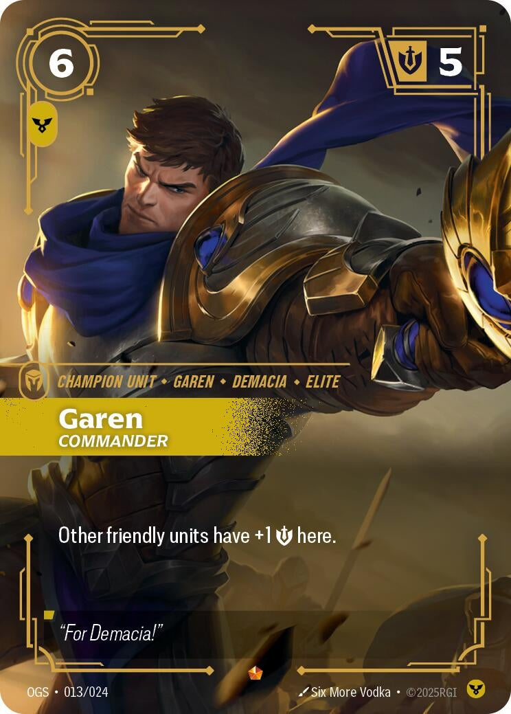 Image for Garen, Commander (013/024) (OGS) - Riftbound: League of Legends Trading Card Game