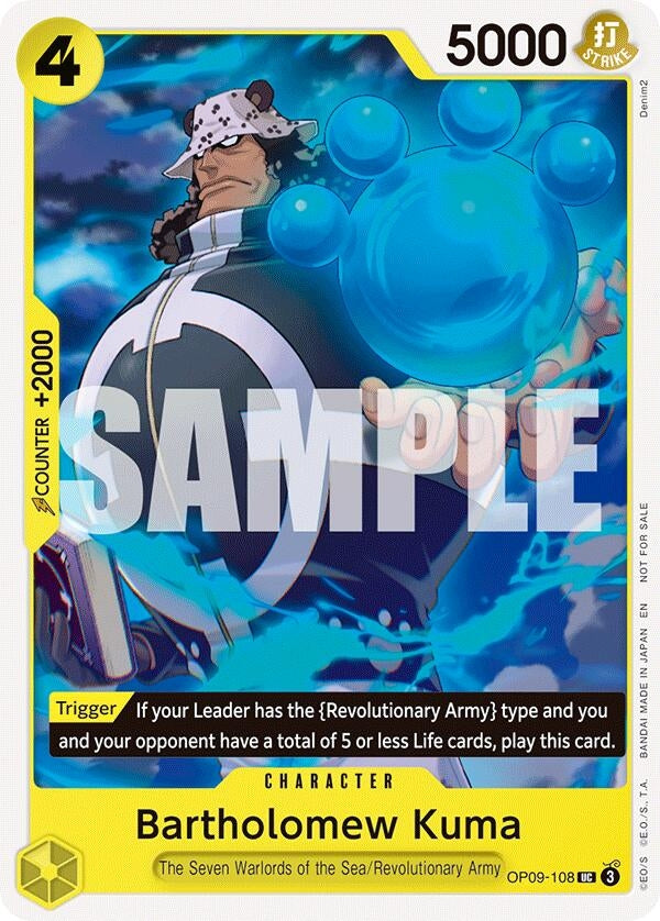 Image for Bartholomew Kuma (Tournament Pack 2025 Vol. 4) (OP09-108) (OP-PR) - One Piece Card Game