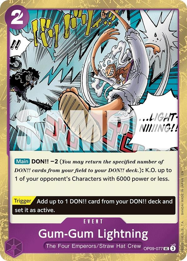 Gum-Gum Lightning (Pirate Foil) (OP09-077) (PRB-02)