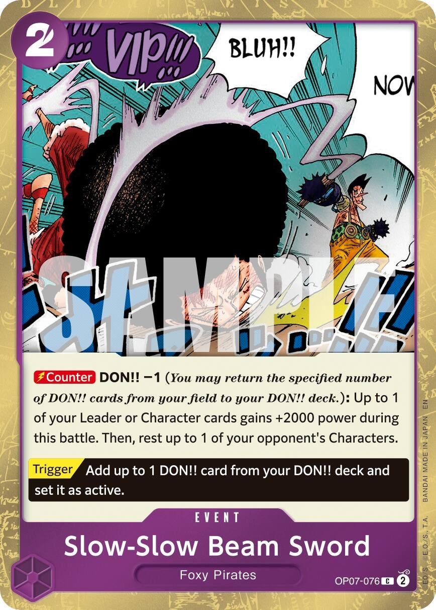 Slow-Slow Beam Sword (Pirate Foil) (OP07-076) (PRB-02)
