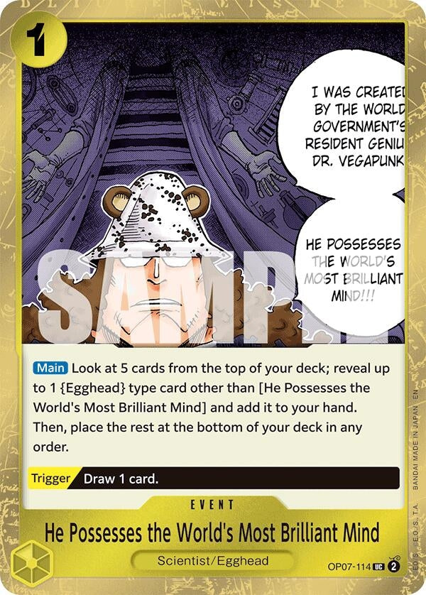 He Possesses the World's Most Brilliant Mind (Pirate Foil) (OP07-114) (PRB-02)