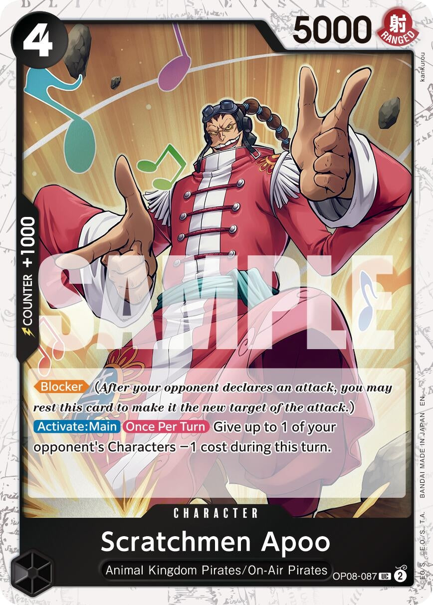 Image for Scratchmen Apoo - OP08-087 (Pirate Foil) (OP08-087) (PRB-02) - One Piece Card Game