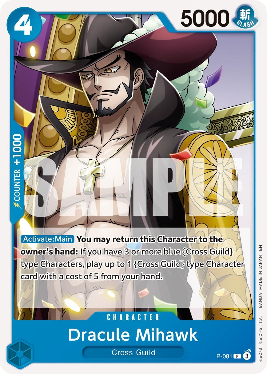 Image for Dracule Mihawk - P-081 (Reprint) (P-081) (PRB-02) - One Piece Card Game