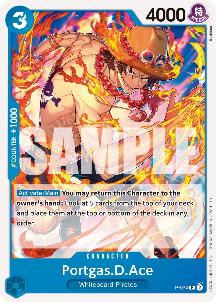 Portgas.D.Ace - P-074 (Pirate Foil) (P-074) (PRB-02)