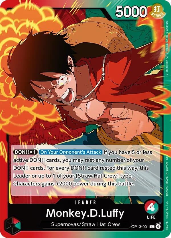 Image for Monkey.D.Luffy (001) (OP13-001) (OP13) - One Piece Card Game