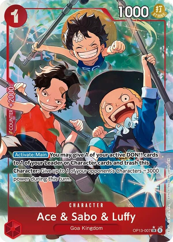 Ace & Sabo & Luffy (Alternate Art) (OP13-007) (OP13)
