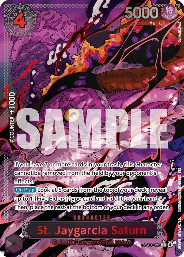 Image for St. Jaygarcia Saturn (Parallel) (OP13-083) (OP13) - One Piece Card Game