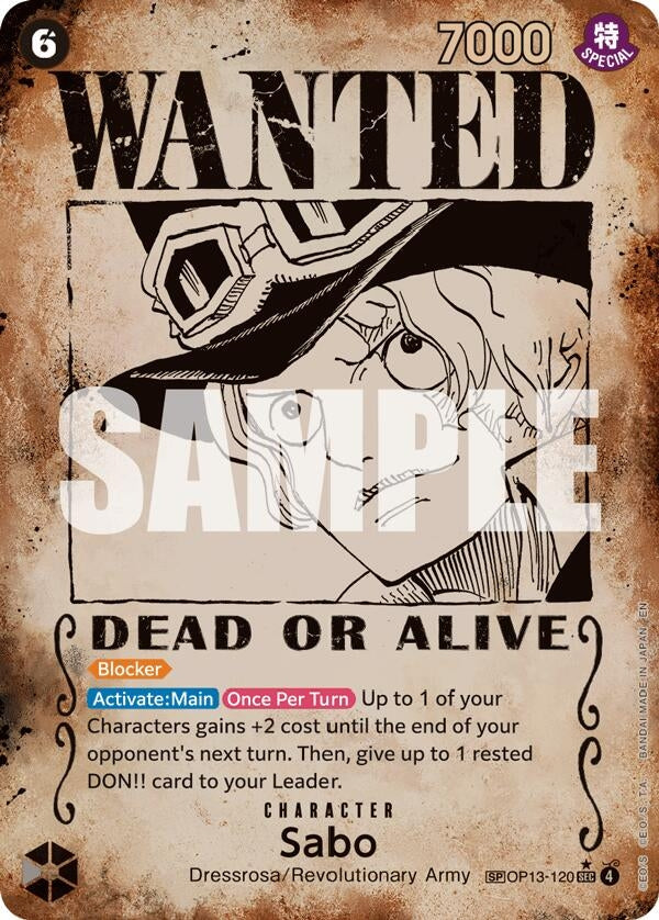 Sabo (120) (Wanted Poster) (OP13-120) (OP13)