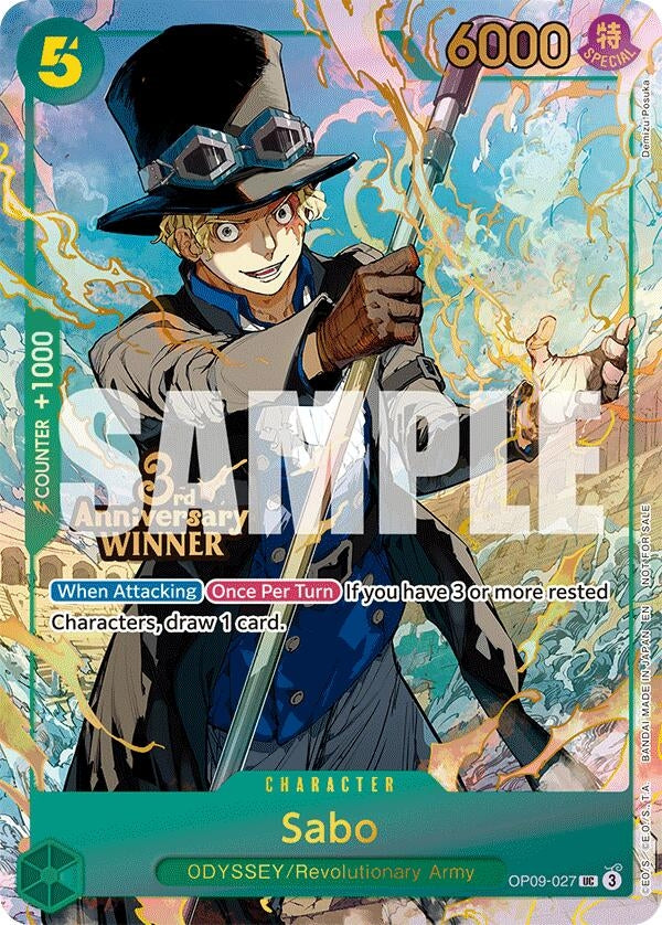 Sabo - OP09-027 (3rd Anniversary Winner) (OP09-027) (OP-PR)