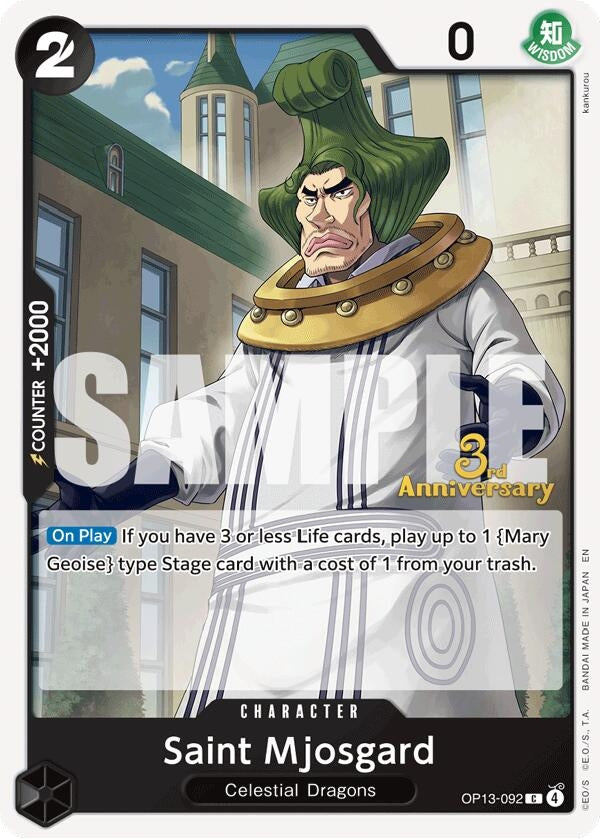 Image for Saint Mjosgard (OP13-092) (OP13 ANN) - One Piece Card Game