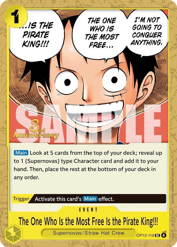 The One Who Is the Most Free Is the Pirate King!!! (OP13-116) (OP13 ANN)