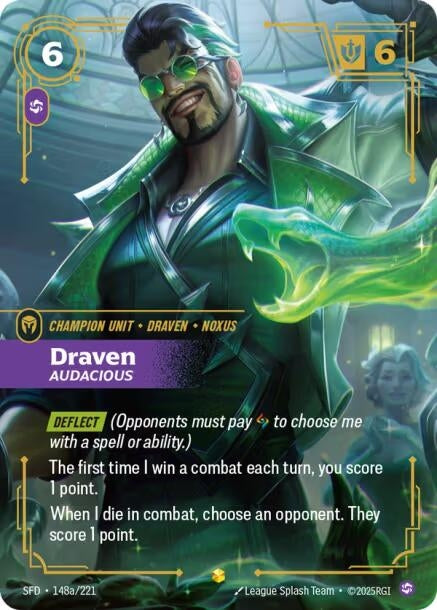 Draven - Audacious (Alternate Art) (148a/221) (SFD)