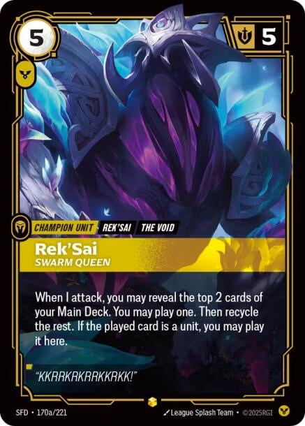 Rek'Sai - Swarm Queen (Alternate Art) (170a/221) (SPF)