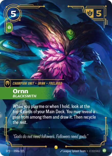 Ornn - Blacksmith (Alternate Art) (058a/221) (SFD)