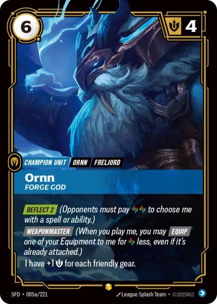 Ornn - Forge God (Alternate Art) (085a/221) (SFD)